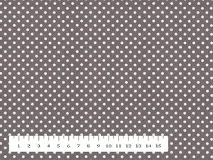 Biante Bavlněný závěs Sandra SA-145 Bílé puntíky na tmavě šedém 130x140 cm