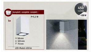 Paulmann 94329 - LED/3,8W IP44 Venkovní nástěnné svítidlo FLAME 230V bílá