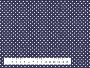 Biante Bavlněný čtvercový ubrus Sandra SA-169 Bílé puntíky na temně modrém 40x40 cm