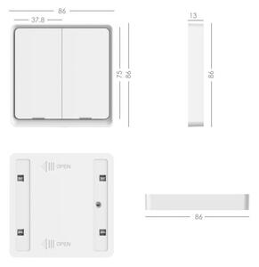 Immax NEO 07507C - SADA 3x Vypínač 2-tlačítkový SMART 3xCR2430 Zigbee 3.0 Tuya