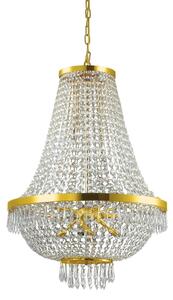 Ideal Lux - LED Křišťálový lustr na řetězu CAESAR 12xG9/3W/230V pr. 55 cm zlatá