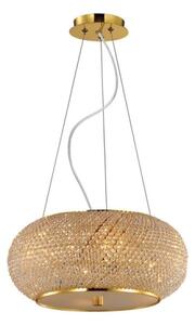 Ideal Lux - Křišťálový lustr na lanku PASHA 14xE14/40W/230V pr. 65 cm zlatá