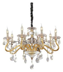 Ideal Lux - Lustr na řetězu NEGRESCO 8xE14/28W/230V pr. 73,5 cm zlatá