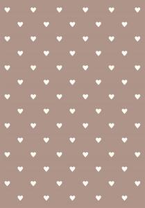 Kusový koberec Agnella Soft Srdce béžový Rozměr: 160x230 cm