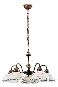 Kolarz 731.85.17 - Lustr na řetězu NONNA 5xE27/75W/230V modrá