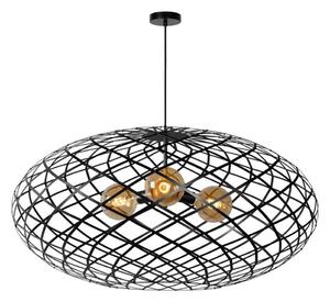 Lucide 21417/99/30 - Lustr na lanku WOLFRAM 3xE27/60W/230V černá