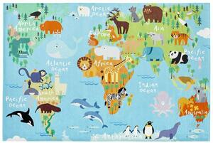 Dětský koberec Torino Kids 233 world map (Varianta: 160 x 230 cm)