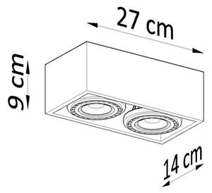 Sollux SL.0884 - Stropní svítidlo QUATRO 2xGU10/40W/230V beton