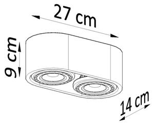 Sollux SL.0882 - Stropní svítidlo BASIC AR111 2xGU10/40W/230V beton