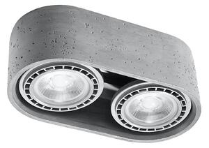 Sollux SL.0882 - Stropní svítidlo BASIC AR111 2xGU10/40W/230V beton