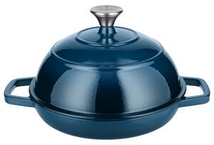 Silvercrest® Litinový hrnec/forma na pečení chleba Premium (kulatá, modrá) (100409856011)