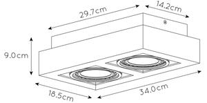 Lucide 09120/24/30 - LED Stmívatelné bodové svítidlo ZEFIX 2xGU10/12W/230V černá