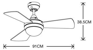 Lucci Air 512311- Stropní ventilátor AIRLIE HUGGER 2xE27/15W/230V dřevo/hnědá+DO