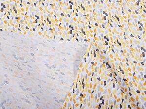 Biante Dekorační obdélníkový ubrus Leona LN-045 Žlutošedé čárky na bílém 60x100 cm