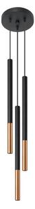 Sollux SL.0890 - Lustr na lanku MOSAIC 3xG9/12W/230V černá/měď