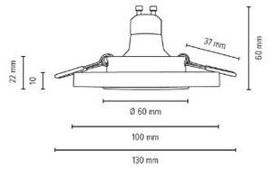 Spot-Light 2515136 - LED Podhledové svítidlo VITAR 1xGU10/5W/230V beton