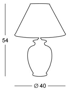 Kolarz A1340.71 - Stolní lampa CHIARA 1xE27/100W/230V bílá pr. 40 cm