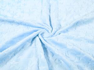 Biante Dětská oboustranná deka Mikroplyš/Polar MIP-020 Hvězdičky - nebesky modrá 100x150 cm