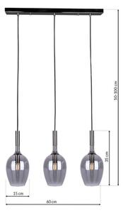 Lustr na lanku TANGO 3xE14/40W/230V černá