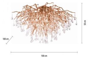 Paul Neuhaus 8092-11 - Přisazený lustr ICICLE 14xG9/40W/230V pr. 100 cm mosaz