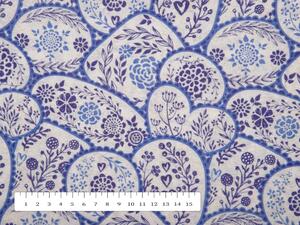 Biante Dekorační povlak na polštář Leona LN-080 Modrobílé lidové ornamenty 30 x 50 cm