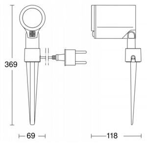 STEINEL 058685 - LED Venkovní lampa se senzorem SPOT GARDEN 1xGU10/7W/230V IP44