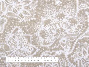 Biante Dekorační povlak na polštář Leona LN-096 Orientální bílé vzory na béžovém 30 x 50 cm