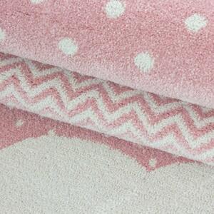 Dětský koberec Bambi 820 pink (Varianta: Kulatý průměr 120 cm)