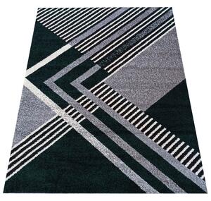 Makro Abra Kusový koberec moderní OTTO 03 Geometrický šedý zelený Rozměr: 120x170 cm