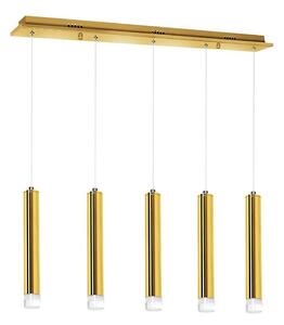 LED Lustr na lanku GOLDIE 5xLED/25W/230V zlatá