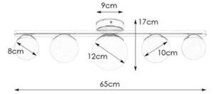 Markslöjd 108066 - Koupelnové stropní svítidlo PURO 5xG9/20W/230V IP44