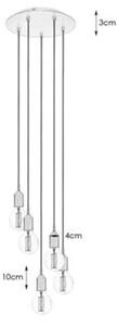 Markslöjd 108100 - Lustr na lanku BRONX 5xE27/60W/230V bronzová