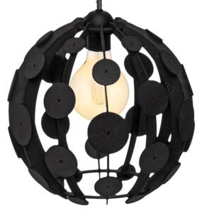 Lustr na lanku GAIA 3xE27/60W/230V černá/hnědá