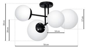 Přisazený lustr LIMA 4xE14/40W/230V