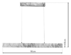 LED Lustr na lanku PIERCE LED/18W/230V bílá/šedá