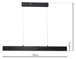 LED Lustr na lanku PIERCE LED/18W/230V černá