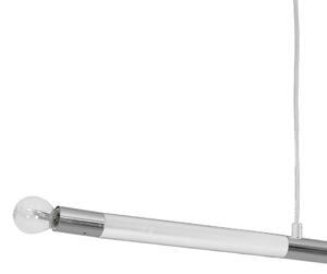 Lustr na lanku BASTONE WHITE 2xE14/40W/230V bílá/lesklý chrom