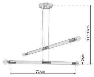 Lustr na lanku BASTONE WHITE 4xE14/40W/230V