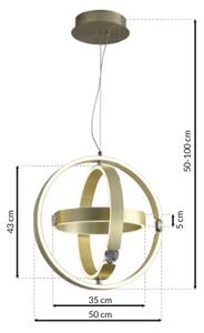 LED Křišťálový lustr na lanku SIRIUS LED/80W/230V