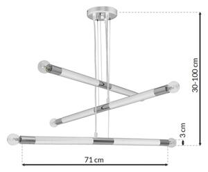 Lustr na lanku BASTONE WHITE 6xE14/40W/230V