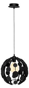 Lustr na lanku GAIA 1xE27/60W/230V černá pr. 18 cm