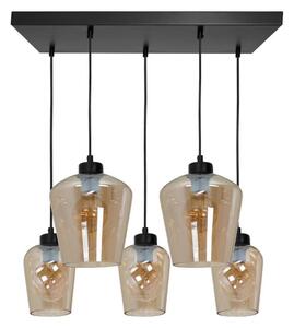Lustr na lanku SANTIAGO 5xE27/60W/230V hnědá