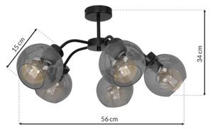 Přisazený lustr SOFIA 5xE27/60W/230V černá