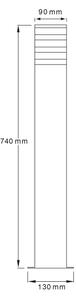 Venkovní lampa TEKSAS 1xE27/12W/230V IP44 74 cm antracit