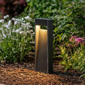 Lucande LED podlahové svítidlo Tavion, 40 cm, antracitová, IP65, Černá, Hliník, Moderní