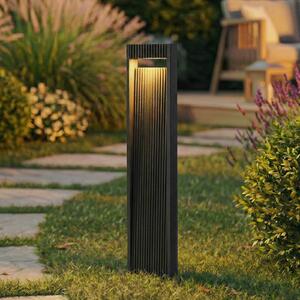 Lucande LED osvětlení cesty Tavion, 80 cm, antracitová, IP65, Černá, Hliník, Moderní