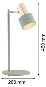 Argon 4276 - Stolní lampa DORIA 1xE27/15W/230V zelená/mosaz