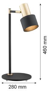 Argon 4257 - Stolní lampa DORIA 1xE27/15W/230V černá/mosaz
