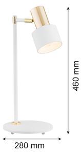 Argon 4256 - Stolní lampa DORIA 1xE27/15W/230V bílá/mosaz