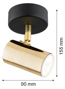 Argon 4208 - Stropní bodové svítidlo LAGOS 1xGU10/5W/230V mosaz/černá